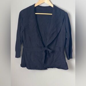 White House Black Market Tie Front Cardigan